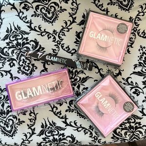 3 pairs glamnetic lashes & liner